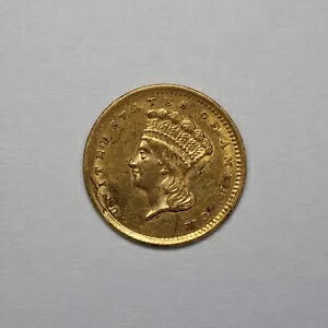 1856年 $1 インディアン プリンセス ヘッド タイプ III ゴールド ダラー スラント 5｜WORLD RESOURCE【KING店】