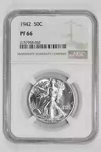 1942 プルーフ ウォーキング リバティー ハーフダラー NGC PR66 - PQ、白いコイン!｜WORLD RESOURCE【KING店】