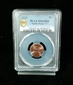 2023 エクストラ「V」リンカーン セント ペニー、PCGS MS66RD でグレーディング レア VDB-V エラー #0479｜WORLD RESOURCE【KING店】