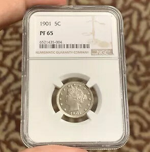 1901 P プルーフ リバティ ニッケル 5c ベター フィラデルフィア NGC PF65 コイン|WORLD RESOURCE【KING店】