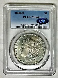モーガン シルバー ダラー 1890-O MS64 (PLUS) CAC グリーン キー 日付