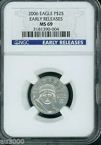 2006 $25 スタチュー リバティ プラチナ 1/4 オンスEAGLE NGC MS69 早期リリース E.R.｜WORLD RESOURCE【KING店】 237,050円