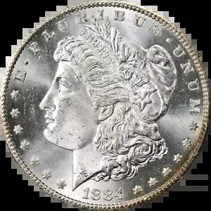 1884-CC モーガン シルバー ダラー PCGS MS65 極上のアイアピール ストロングストライク|WORLD RESOURCE【KING店】