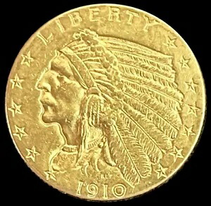 1910 ゴールド USA ドル 2.5 ドル インディアン ヘッド クォーター イーグル コイン｜WORLD RESOURCE【KING店】