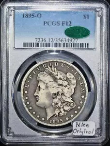 1895-O モルガン ドル PCGS & CAC F-12。素敵なオリジナル｜WORLD RESOURCE【KING店】