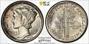 1938-D マーキュリー ダイム * PCGS MS67FB * フルバンド * 美しい宝石｜WORLD RESOURCE【KING店】