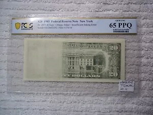 1985 $20 エラー - インク不足 PCGS 65 PPQ #E9 2/3 連続｜WORLD RESOURCE【KING店】
