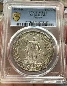 PCGS MS61 1909-B Trade$ イギリス Prid-19 収集用コイン｜WORLD RESOURCE【KING店】
