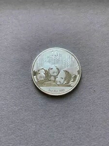 中国パンダ 10x1 オンス 2013 中国造幣局新しいカプセル化銀貨-
