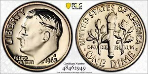 1968 S/S 10C ルーズベルト ダイム PCGS PR 67 RPM FS-502 231,000円