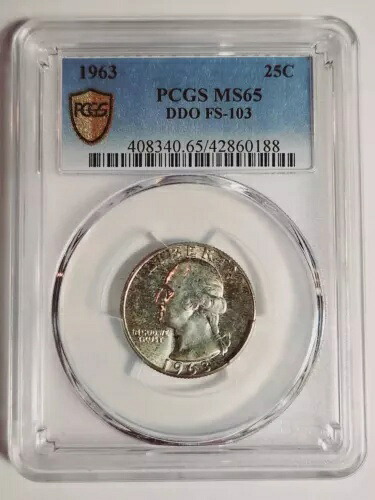 1963 ワシントン クォーター PCGS MS-65 DDO FS-103 232,650円
