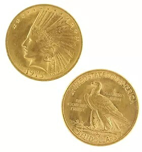 $10 ゴールド イーグル インディアン ヘッド CU 生金貨 (ランダム年)｜WORLD RESOURCE【KING店】