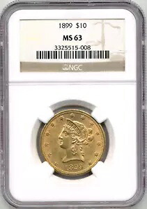 1899 $10 米国リバティヘッド金貨 - NGC MS63|WORLD RESOURCE【KING店】