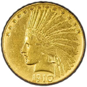 1910 S 米国 $10 インディアン イーグル 金貨 - ポリッシュ仕上げ|WORLD RESOURCE【KING店】