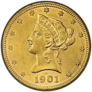 1901 米国 $10 イーグル金貨 - クリーニング済み|WORLD RESOURCE【KING店】