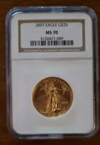 金貨 2007 イーグル G$25 MS 70 NGC。|WORLD RESOURCE【KING店】