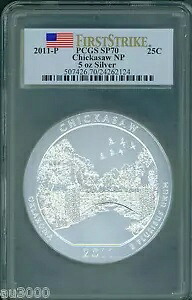 2011-P チカソー アメリカ ザ ビューティフル ATB 5 オンスシルバー PCGS SP70 ファーストストライク