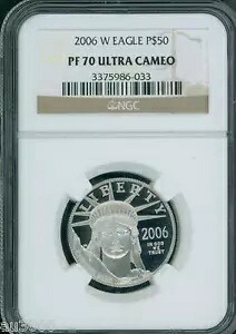 2006-W $50 プラチナ イーグル 1/2 オンス自由の女神 NGC PF70 プルーフ PR70