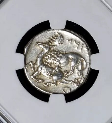 紀元前４世紀 古代ギリシャ ピシディア オボル銀貨 NGC アンティーク  imgrc0090804863.jpg