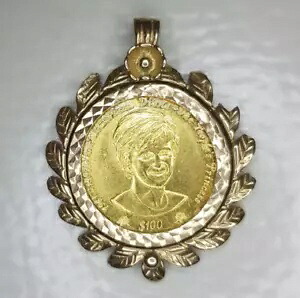 1997 'Peoples Princess' Dianna Memoriam 999 ゴールド $100 コイン、9 カラット ゴールド マウント。｜WORLD RESOURCE【KING店】