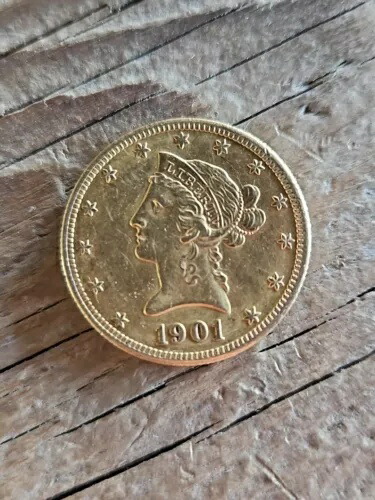 1901 S 10 ドル リバティ ヘッド金貨、16.7 グラム 470,360円
