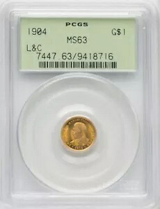 ルイス アンド クラーク 1904 G$1 ゴールド記念 PCGS MS63、(OGH)
