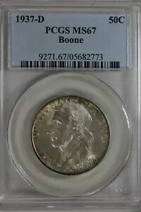 1937-D .50 PCGS MS 67 BOONE クラシック シルバー 記念コイン