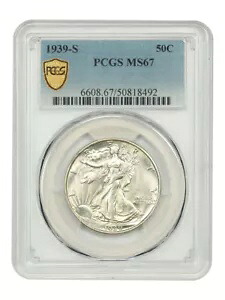 1939-S 50C PCGS MS67 - ウォーキング リバティ ハーフダラー - 素晴らしい宝石