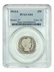 1913-S 25C PCGS Good 04 - 理容室 - 有名な重要な日付