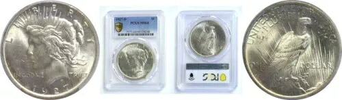 1927-D 1 ドル平和ドル PCGS MS-64