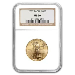 2007 1/2オンス アメリカン ゴールド イーグル MS-70 NGC 513,480円