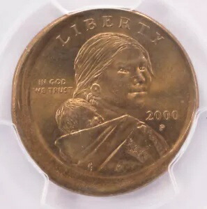 2000-P $1 サカガウィア ドル ブロードストラック PCGS MS65