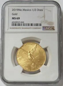 2019 MO ゴールド メキシコ 1/2 オンザ リベルタ コイン NGC MS 69｜WORLD RESOURCE【KING店】