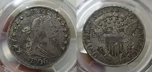 1806 ポインテッド 6、ステム ドレープ バスト ハーフダラー 50c PCGS VF 35｜WORLD RESOURCE【KING店】