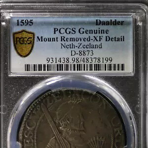 1595 PCGS 本物のマウント ダールダー オランダ/ゼーラント銀貨!!! XF詳細!!!|WORLD RESOURCE【KING店】