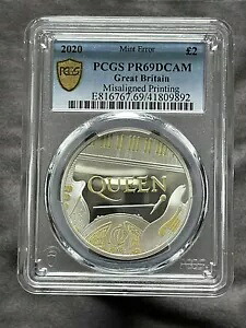 2020 グレートブリテン ミュージック レジェンド クイーン エラー 1 オンス シルバー プルーフ コイン PCGS PR69｜WORLD RESOURCE【KING店】