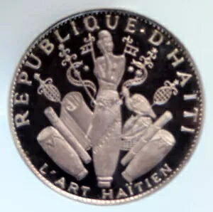 1970 ハイチ ハティアン アート ヴィンテージ オールド フランス シルバー プルーフ 25 グールド NGC コイン i96725｜WORLD RESOURCE【KING店】 602,800円