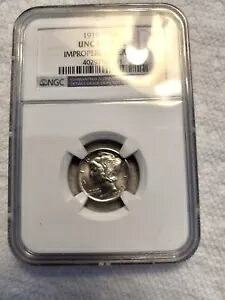 1919-D マーキュリー ダイム-非流通フルバンド (FSB) NGC グレード コイン「UNC 詳細」|WORLD RESOURCE【KING店】