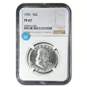 1951 年 フランクリン ハーフダラー PF-67 NGC|WORLD RESOURCE【KING店】