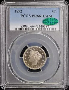 1892 5C リバティ ニッケル PCGS PR66+CAM (CAC)|WORLD RESOURCE【KING店】