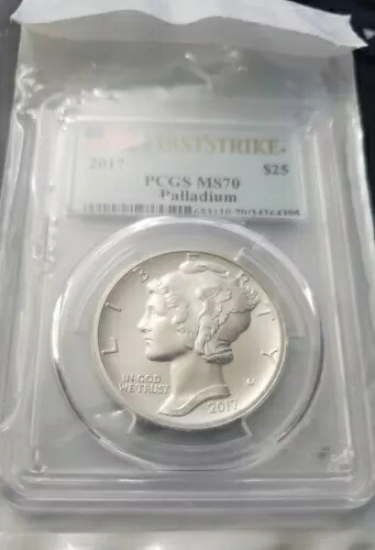 2017 米国パラジウム イーグル - PCGS MS70 - 1 オンス Pd