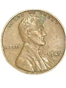 1945 ミントマークなし小麦ペニー流通非常に希少な 1c 米国コイン