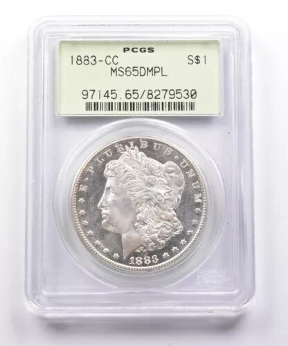 MS65 DMPL 1883-CC モルガン シルバー ダラー PCGS OGH アップグレード? *4978