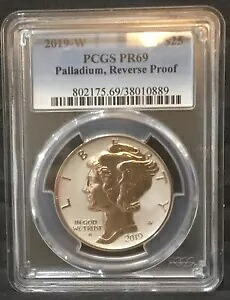 2019 W $25 パラジウム リバース プルーフ PCGS PR69 OGP および証明書付き|WORLD RESOURCE【KING店】