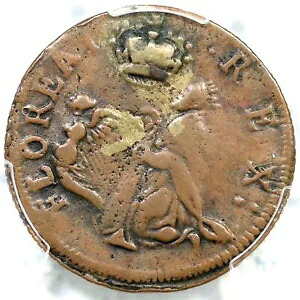 1670年代 M 1c.10-Da.3 R-6+ PCGS XF 40 セント パトリック ファージング コロニアル コイン｜WORLD RESOURCE【KING店】
