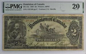 1897 ドミニオン オブ カナダ $2 PMG 20 非常に上質