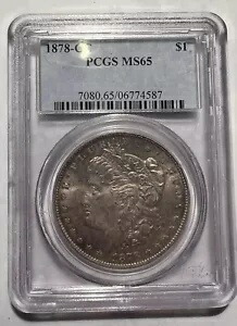 1878-CC モルガン ドル PCGS MS-65 トーン