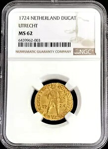1724 オランダ VOC ゴールド ドゥカット (1725 アーレンダム難破船) コイン NGC MS 62|WORLD RESOURCE【KING店】