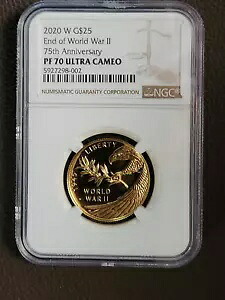 2020 第二次世界大戦終結 75 周年記念 $25 ゴールド コイン NGC PF70 ウルトラ カメオ|WORLD RESOURCE【KING店】