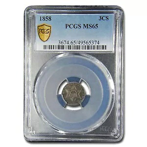 1858 スリーセントシルバー MS-65 PCGS|WORLD RESOURCE【KING店】